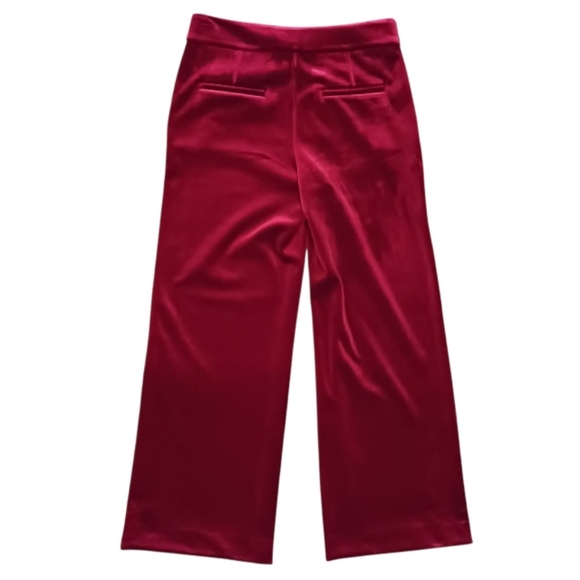 LOFT Velvet Look Wide Leg Trouser Pants - Picture 2 of 10